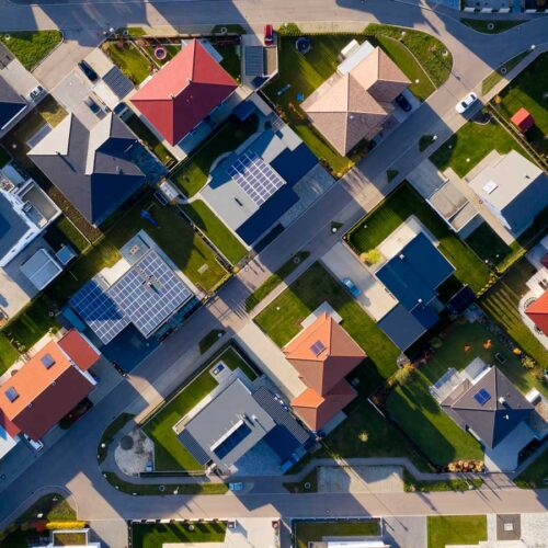 aerial houses