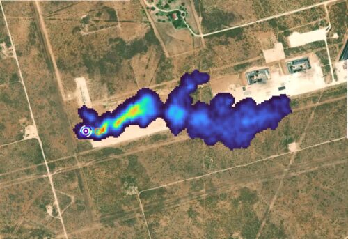 Carbon mapper image of methane monitoring