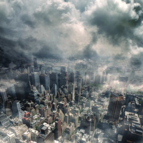 city in smog