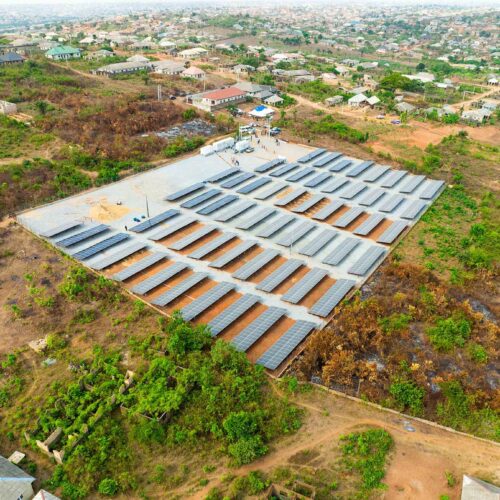aerial view of Nigeria minigrid