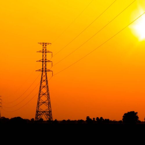 orange sun and sky