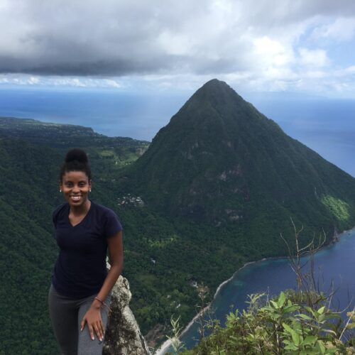 Photo of Skeeta from top of Petit Piton