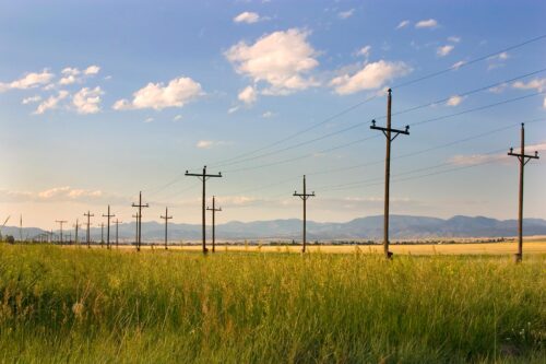 powerlines in open land
