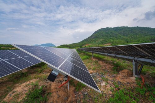 solar panel field