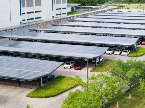 solar panel parking roof