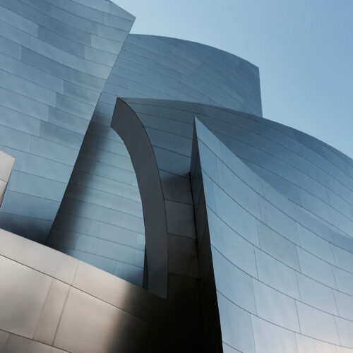 steel building facade wavy pattern