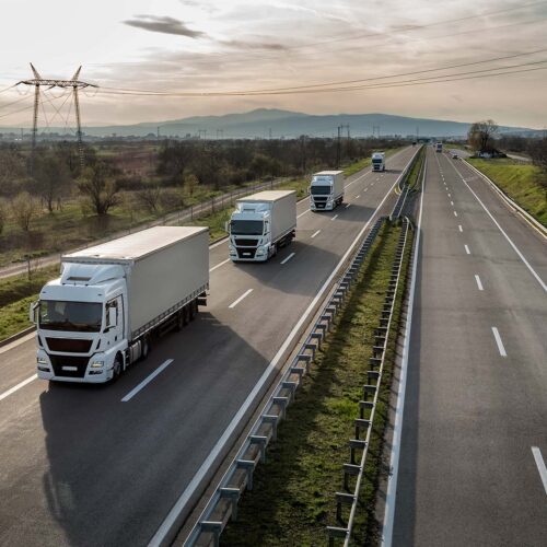 trucks on highway
